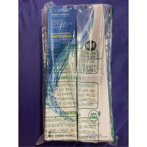 2 Pack ICEPURE refrigerator water filter RWF0300A - Picture 1 of 2